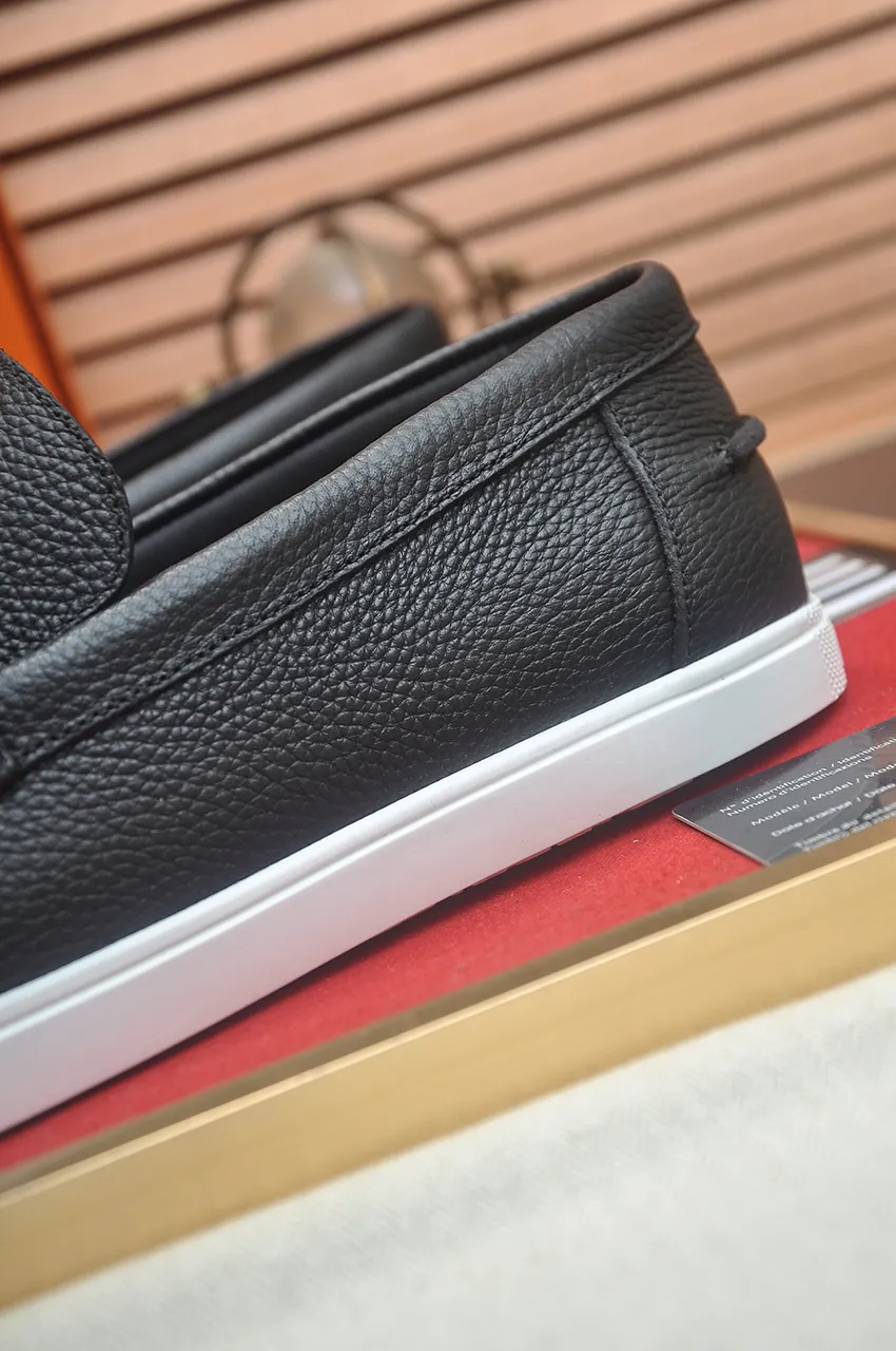 Men's Men's Shoes💰600💶【[Hermes HERMES】】(High-end Niuli) New 🍀 HERMES - top version of Hermès classic casual leather shoes! Made of imported original cowhide, the inner top layer is comfortable cowhide lining! Original wear-resistant rubber outsole! High quality products! Code number 39-45 (45 customized)